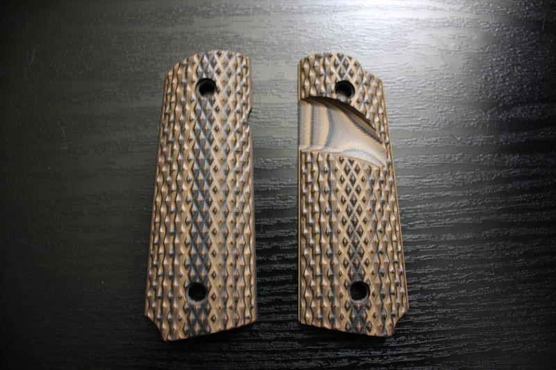 Wts Vz 1911 G10 Compact Officer Grips Diamondbacks Hyena Brown Superscoop 1911forum 1684